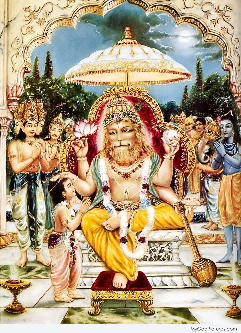 God Sri Narasimha with Prahlad