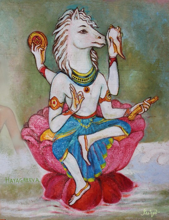 A Beautiful Picture Of Lord Hayagreeva Ji