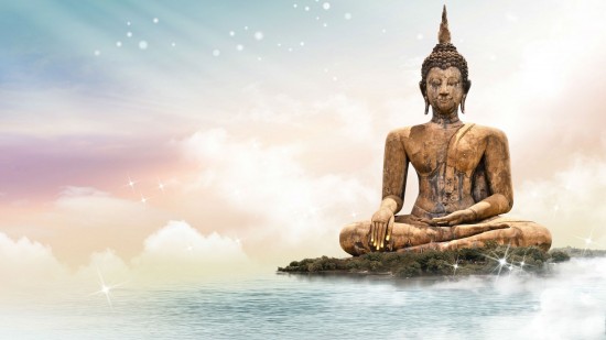 Lord Buddha Ji With Lake Hi Res