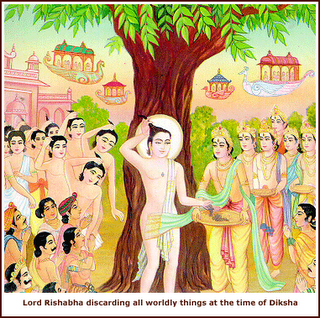 Lord Rishabh Dev Discarding All Things At The Time Of Diksha