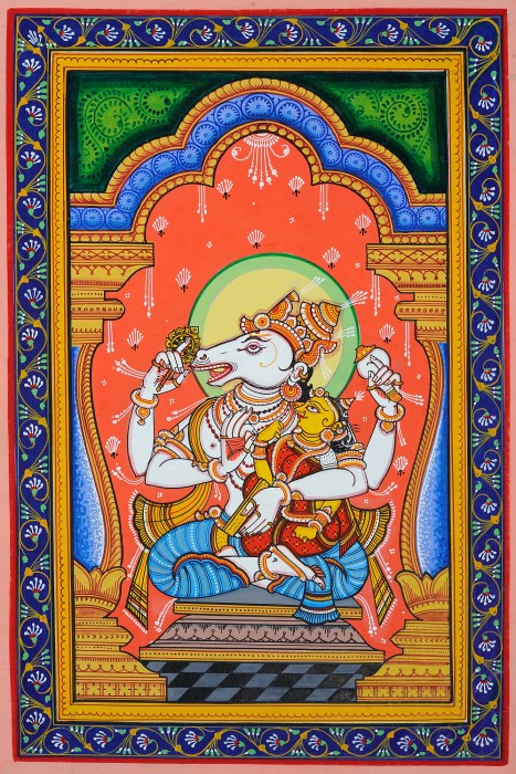 Painting Of Lord Hayagreeva Ji