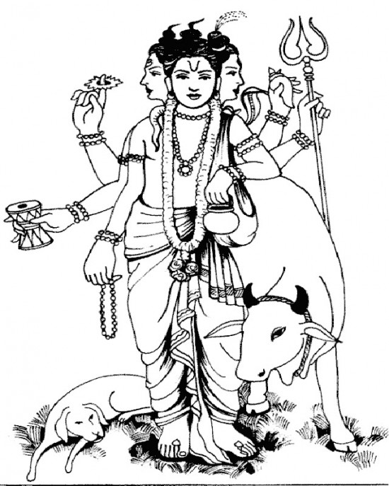 Sketch Of Shri Dattatraya Ji