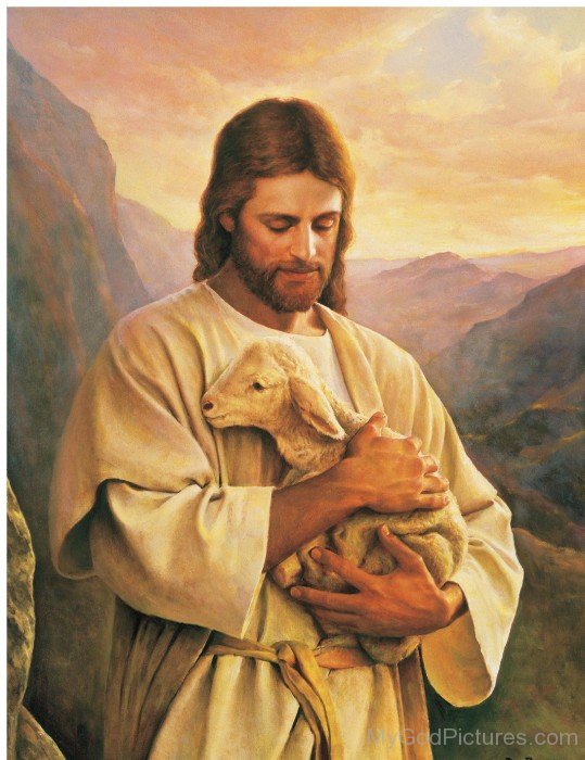 Amazing Picture Of Jesus Christ With Lamb