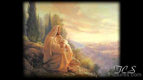 Beautiful Sitting Pose Of Jesus Christ