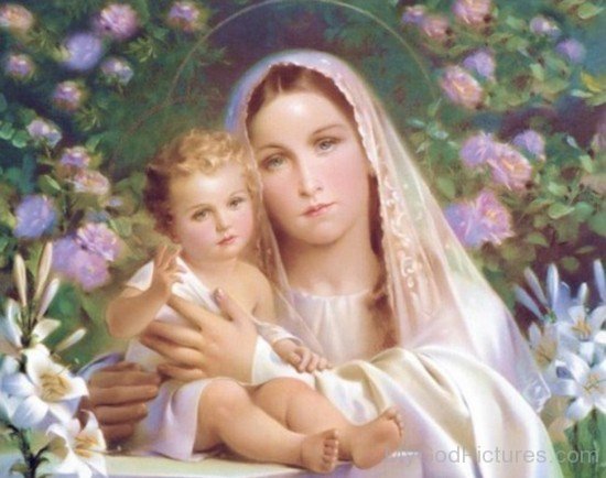 Beautiful Picture Of Mother Marry With His Son  Jesus