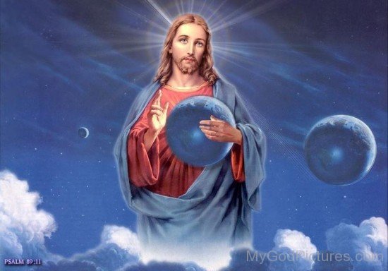Jesus Christ Holding A Glob