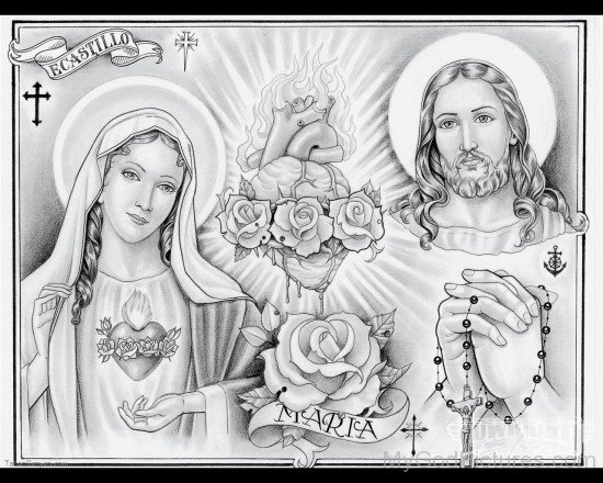 Jesus Christ With Mother Marry