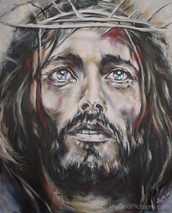 Beautiful Face Portrait Of Lord Jesus