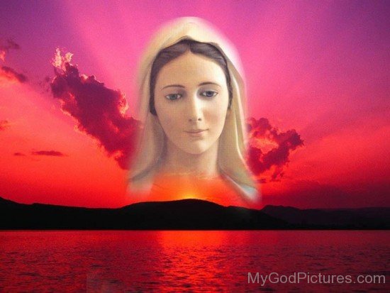 Beautiful Image Of Mother Marry In Sky