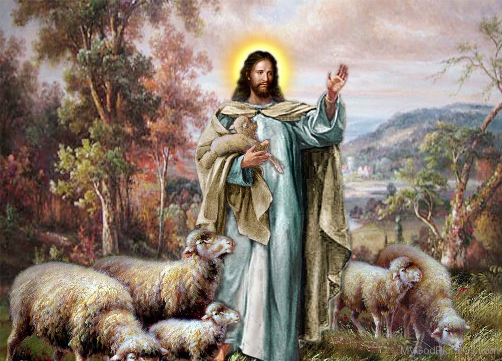 Beautiful Painting Of Jesus Hoilding Lamb God Pictures