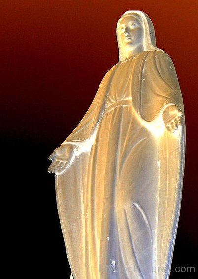 Lighting Statue Of Mother Marry