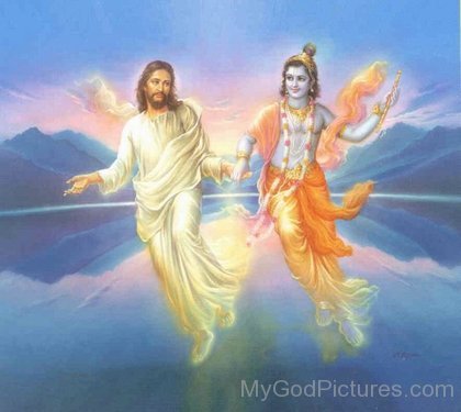 Lord Jesus With Lord Krishna Ji