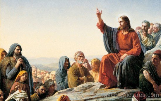 Lord Jesus With People Share His Views
