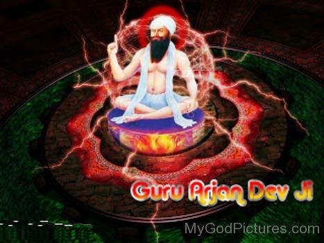 Beautiful Image Of Guru Arjan Dev Ji