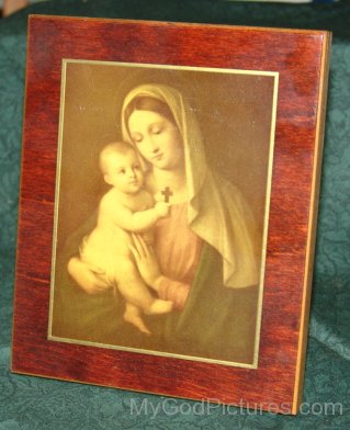 Frame Of Mother Marry With Lord Jesus As Child