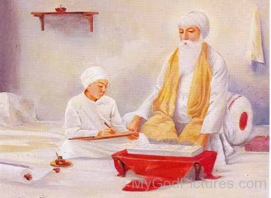 Guru Angad Dev Ji Teaching Gurmukihi To Child