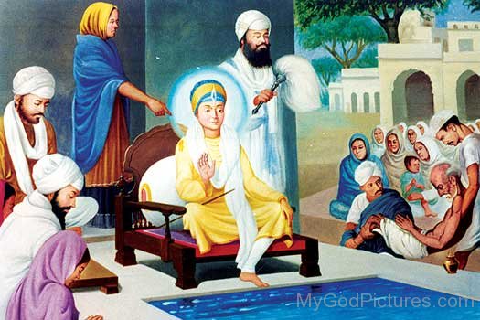 Guru Har krishan Ji In Sitting Pose