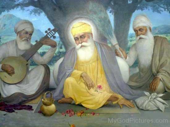 Guru Nanak Dev Ji In Yellow Dress