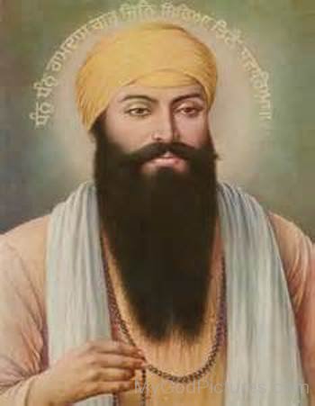 Guru Ram Das Ji In Orange Turban