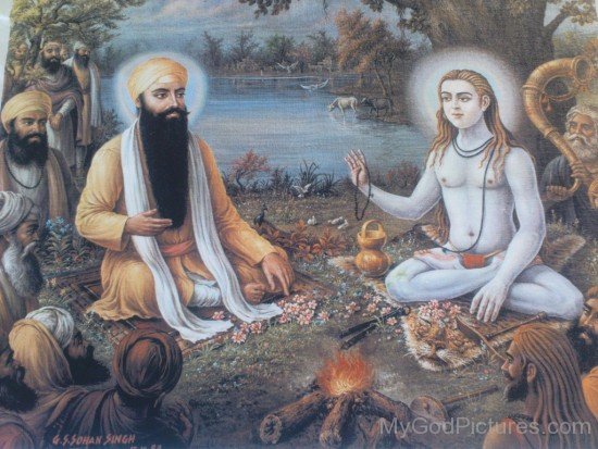 Guru Ram Das Ji With Baba Shri Chand