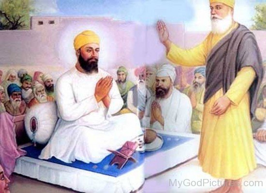 Guru angad Dev Ji With Guru Nanak Dev Ji