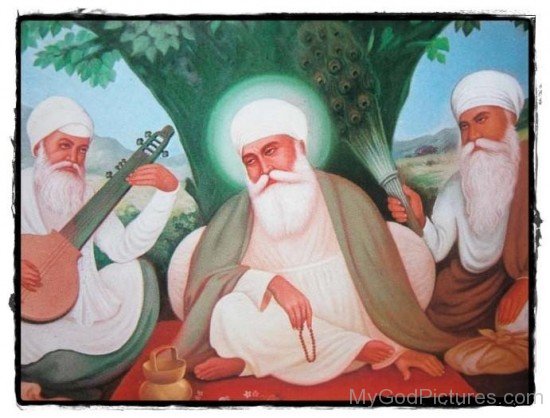 Image Of Guru Nanak Dev Ji In White Dress