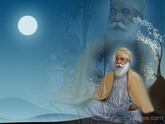 Photo Of Guru Nanak Dev Ji In Mid Night