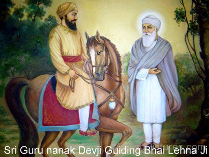 Shree Guru Nanak Dev Ji Guiging Bhai Lehna Ji