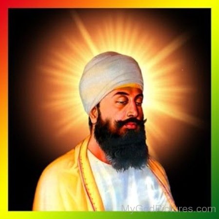 Side Pose Of Guru Tegh Bahadur Ji