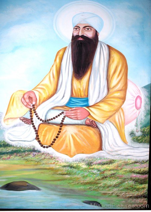 Sitting Image Of Guru Arjan Dev Ji