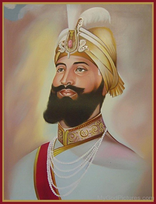 Water Painting Of Guru Gobind Singh Ji