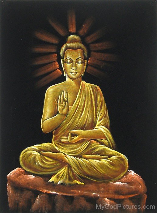 Amazing Painting Of Lord Buddha Ji