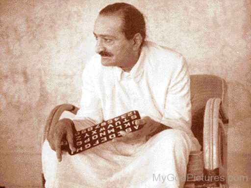 Avatar Meher Baba Ji Wearing A White Dress