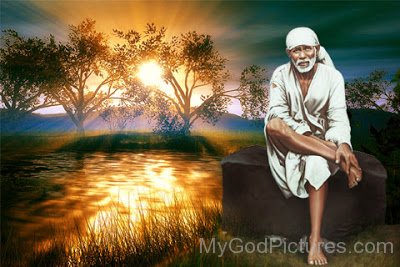 Beautiful Day Painting Of Sai Baba Ji