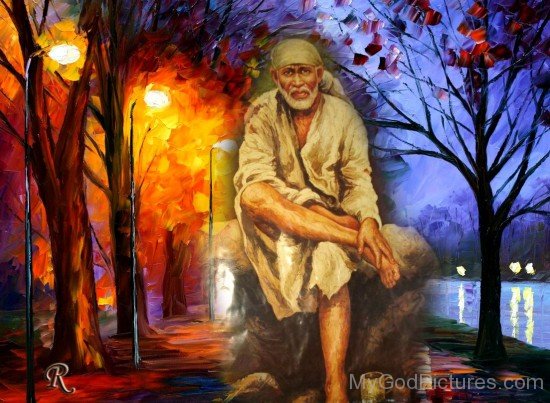 Beautiful Painting Of Sai Baba Ji