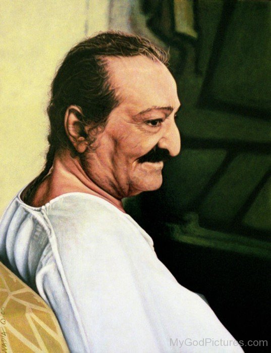 Beautiful Side Pose Of Avatar Meher Baba Ji