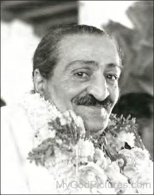 Black And White Image Of Avatar Meher Baba