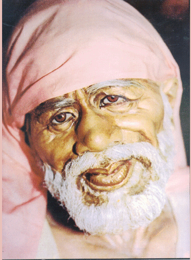 Closeup Face Image Of Sai Baba Ji
