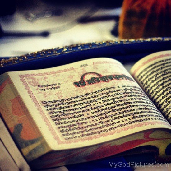 Closeup Picture Of Sree Guru Granth Sahib Ji