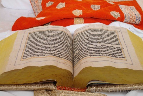Closeup View Of Guru Granth Sahib Ji