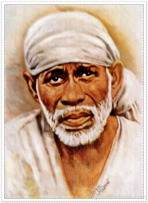 Colourful Portraity Of -Sai Nath Ji