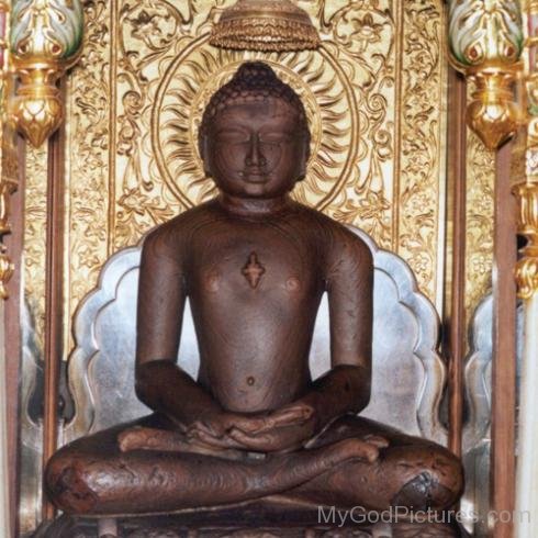 Copper Statue Of Lord Mahavir Ji