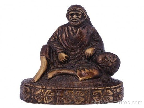 Copper Statue Of Sai Baba Ji