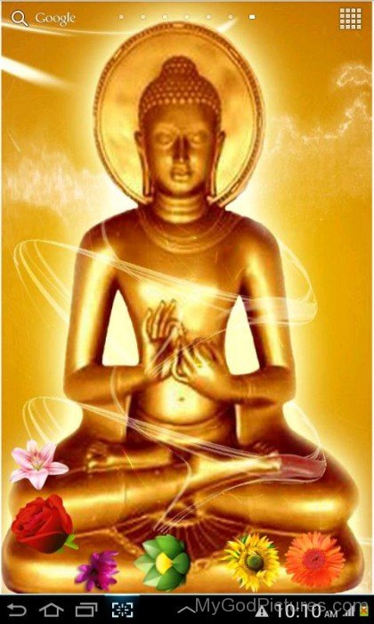 Golden Statue Of Lord Buddha Ji