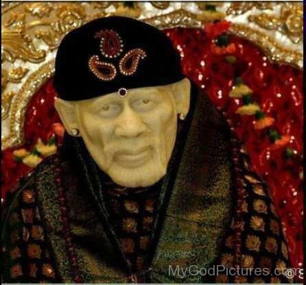 Image Of Sai Baba Ji In Black Dress