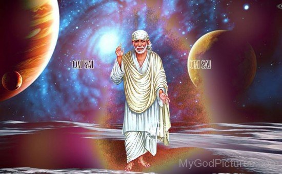 Image Of Sai Baba Ji In Standing Pose