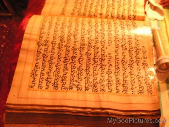 Left Side Image Of Guru Granth Sahib Ji