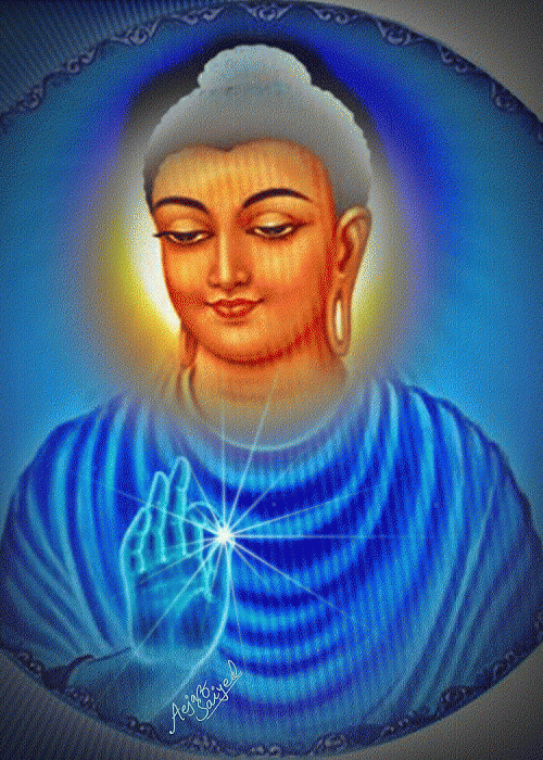 Lord Buddha Ji In Blue Dress