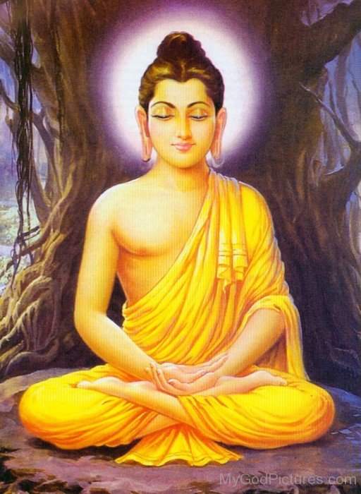 Lord Gautama Buddha Ji In Yellow Dress