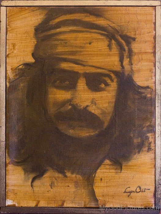 Oil Colour Sketch Of Meher Baba Ji